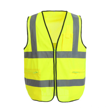 Reflective safety vest with functional pockets customizable